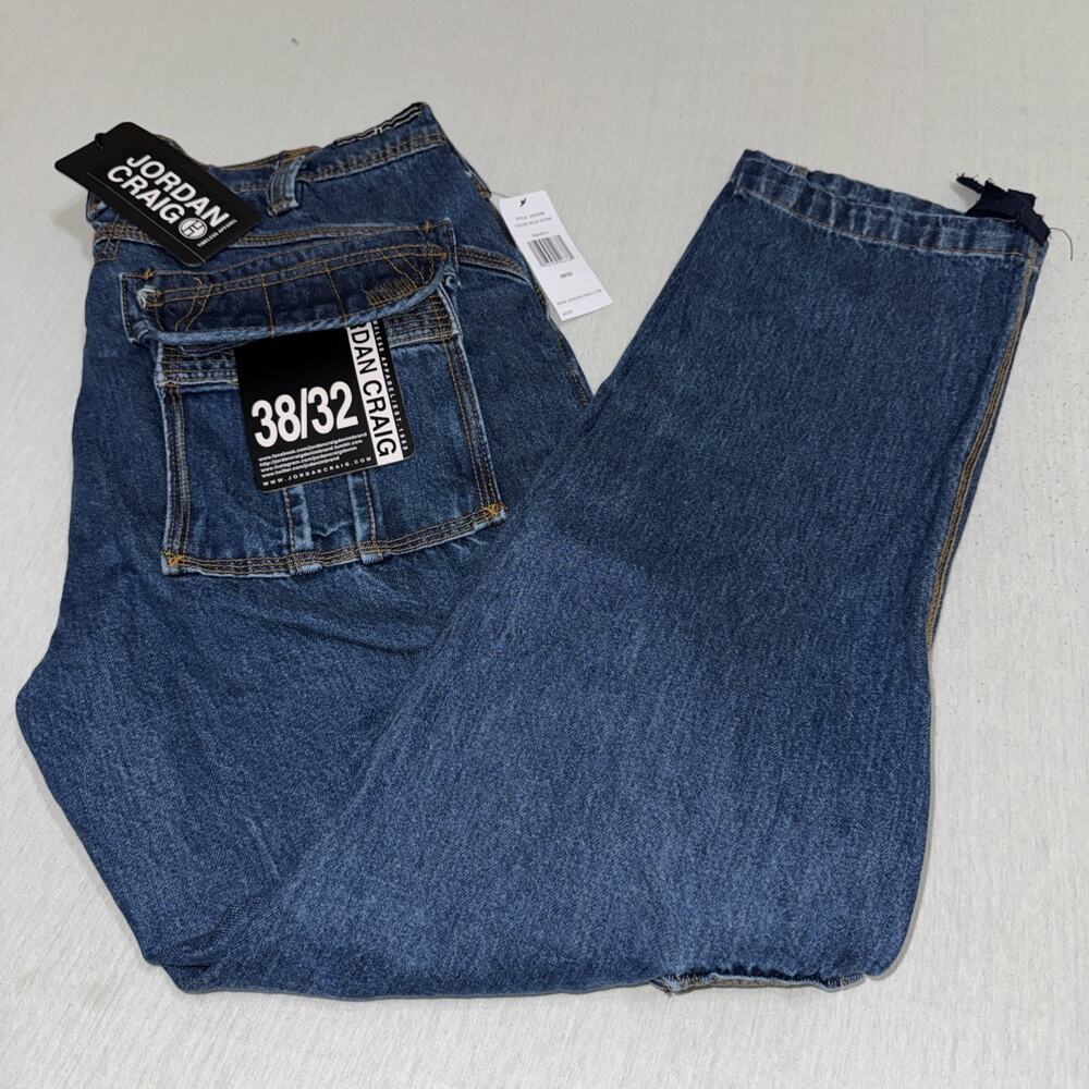 Jordan Craig Men Heavy Timeless Apparel Straight Leg Pants Size 38x32 Blue NWT